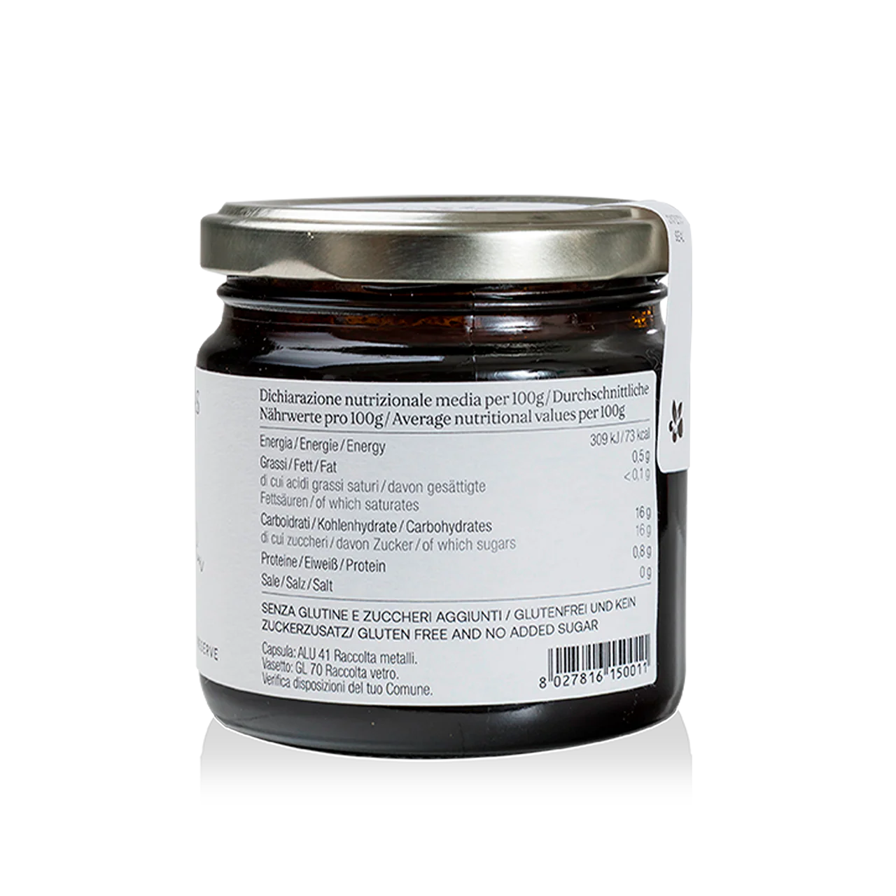 Composta di mirtillo Nero e Pera 100% Frutta - Alpe Pragas