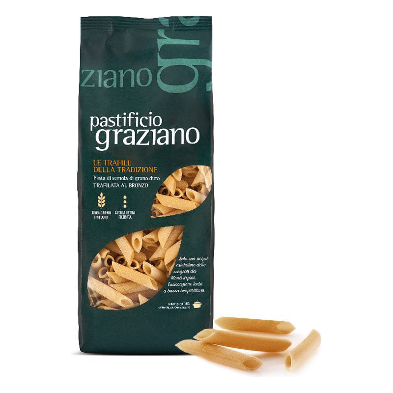 Penne Liscie - Pasta di Semola di Grano Duro - Pastificio Graziano
