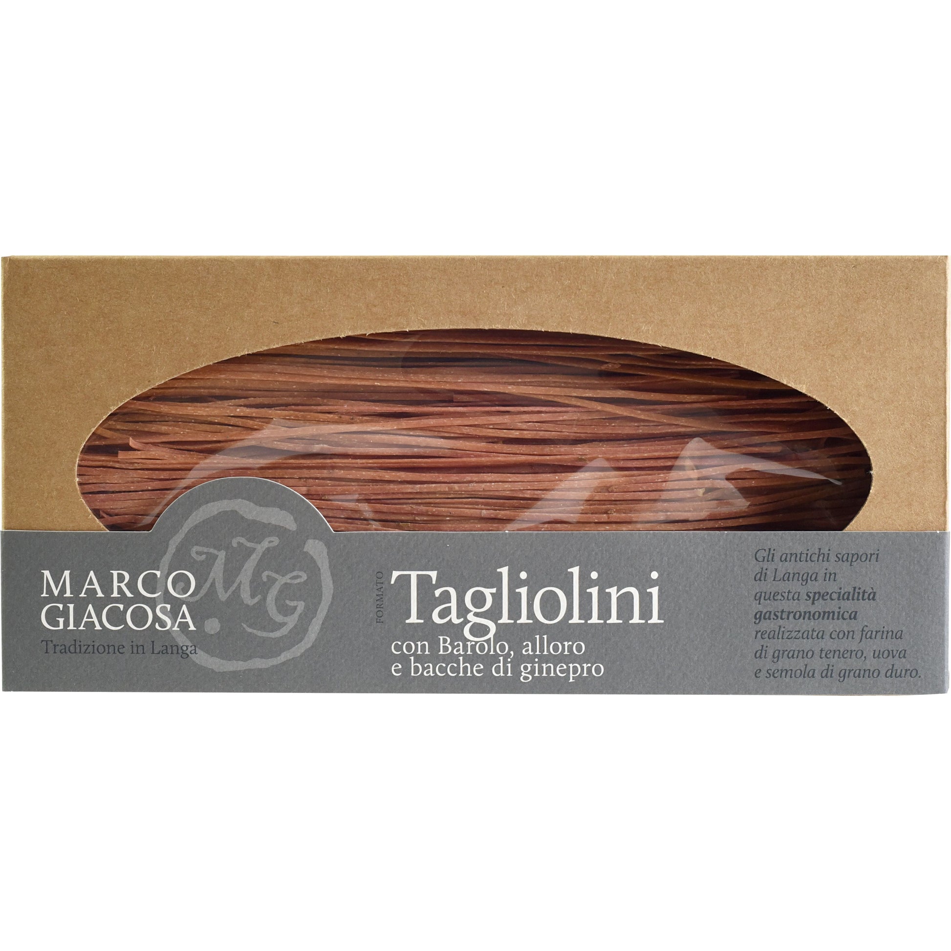 Tagliolini con Barolo, alloro e bacche di ginepro