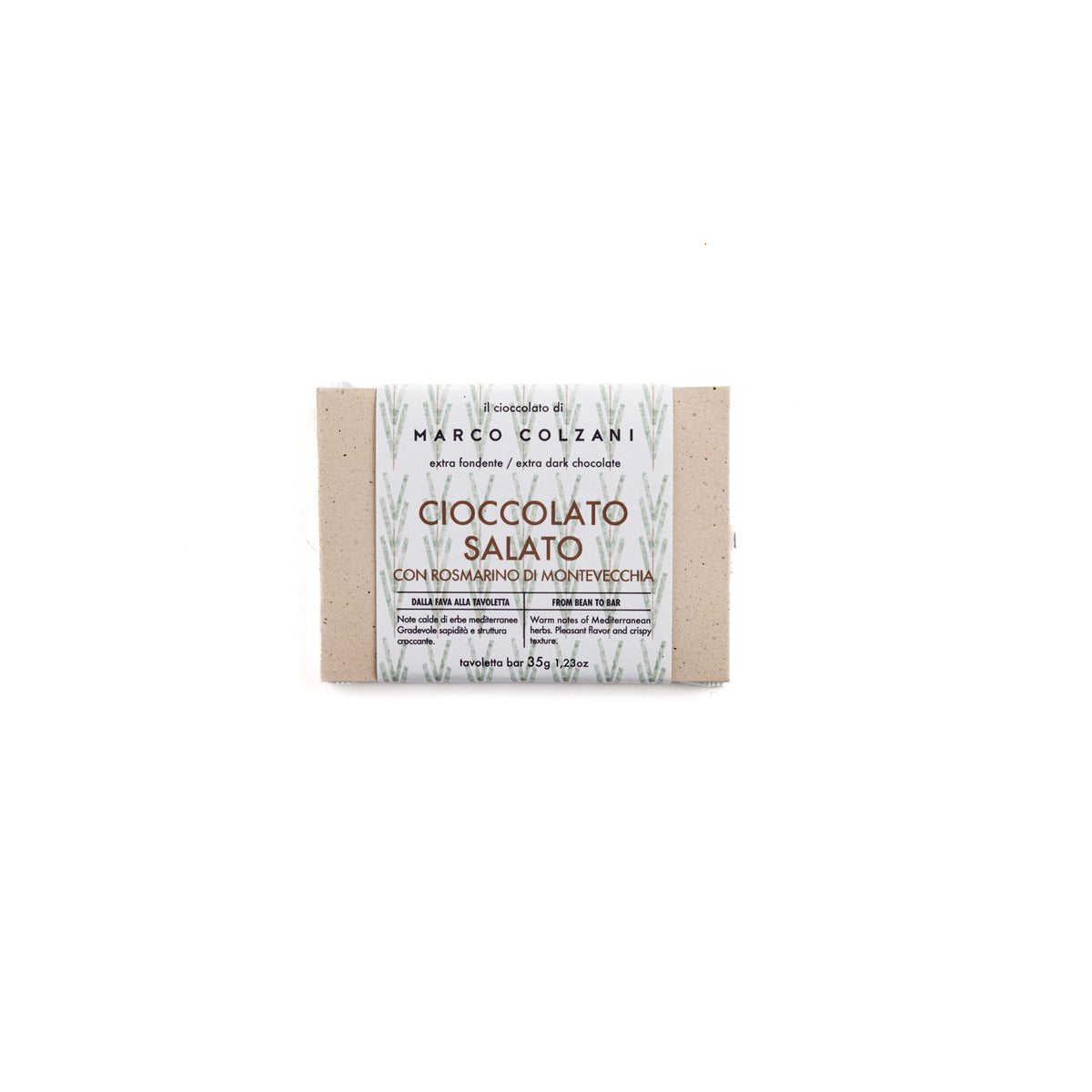 Marco Colzani - Tavoletta di Cioccolato 35gr - Cioccolato Salato al Rosmarino