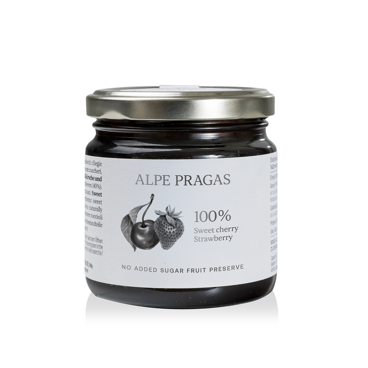 Composta Ciliegia dolce e Fragola 100% frutta Alpe Pragas 200 g