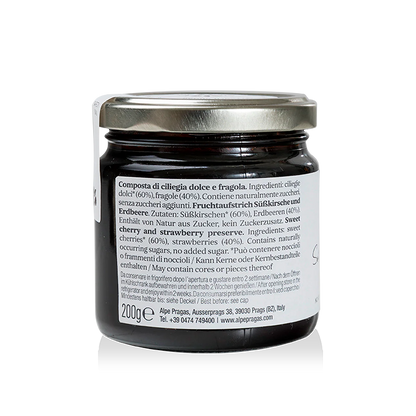 Composta di Ciliegia dolce e Fragola 100% Frutta - Alpe Pragas