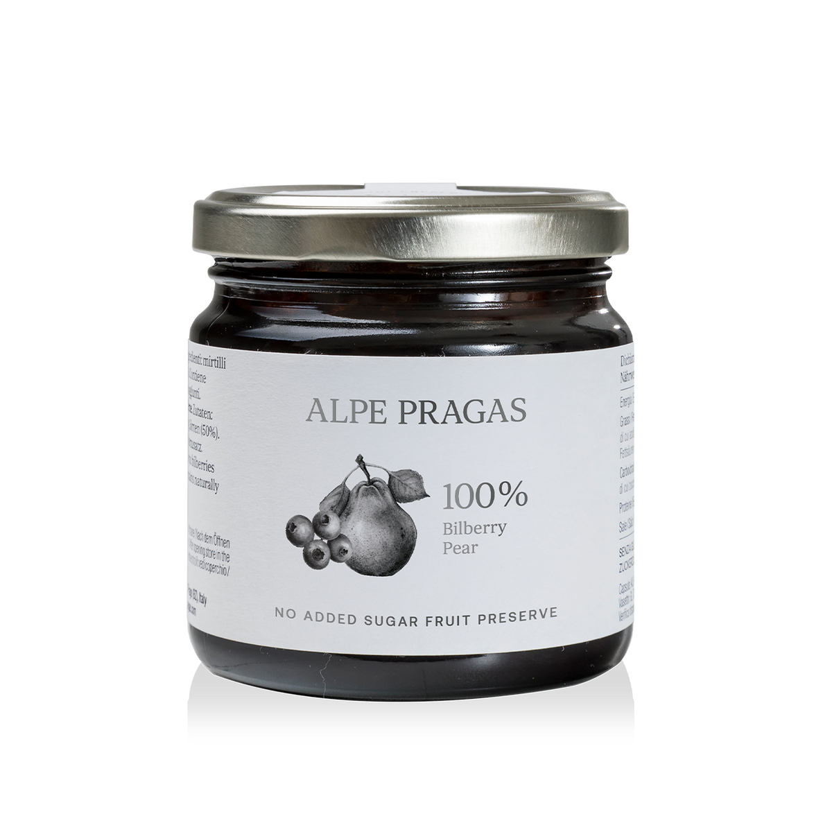 Composta Mirtillo nero e Pera 100% frutta Alpe Pragas 200 g