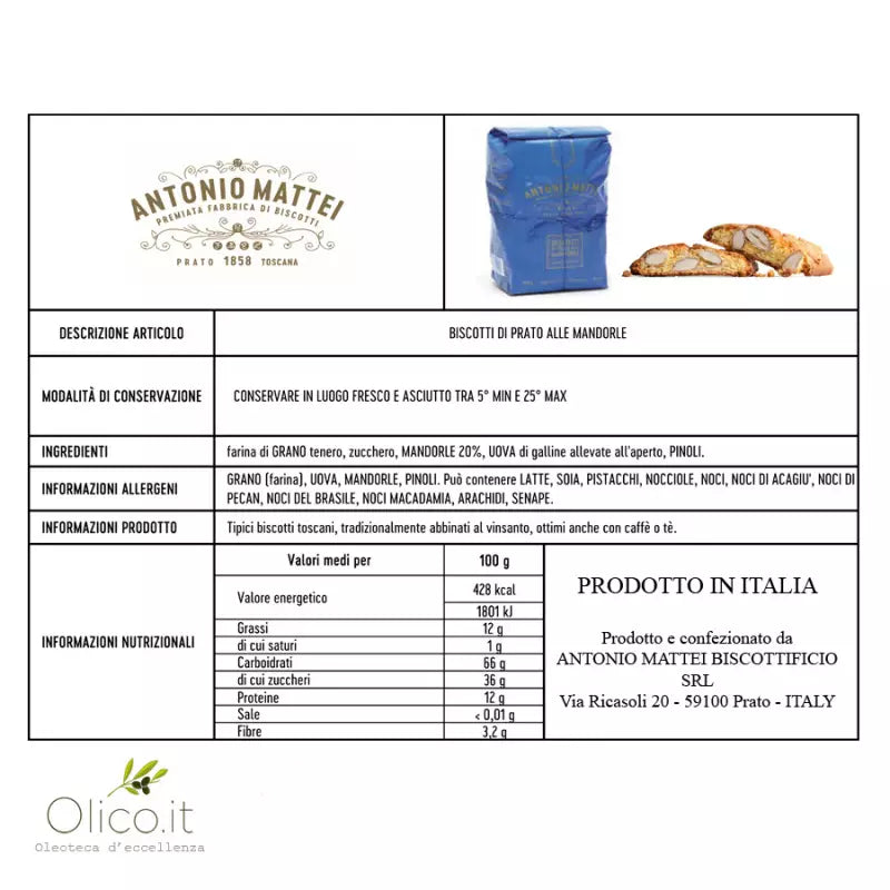 Biscotti di Prato alle Mandorle – Antonio Mattei