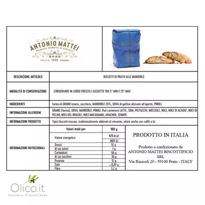 Biscotti di Prato alle Mandorle – Antonio Mattei