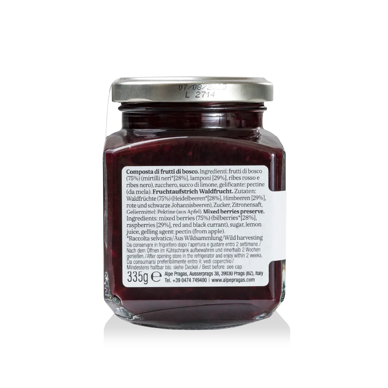 Composta di  Frutti di Bosco - Alpe Pragas - Delizie di Frutta dal Trentino