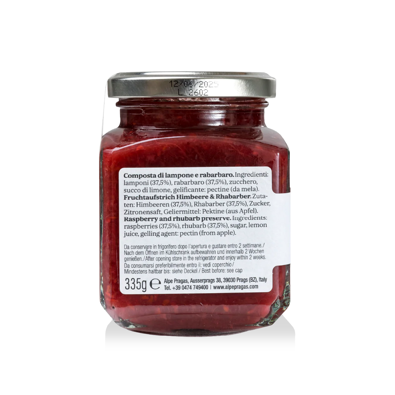 Composta di Lampone e Rabarbaro - Alpe Pragas - Delizie di Frutta dal Trentino