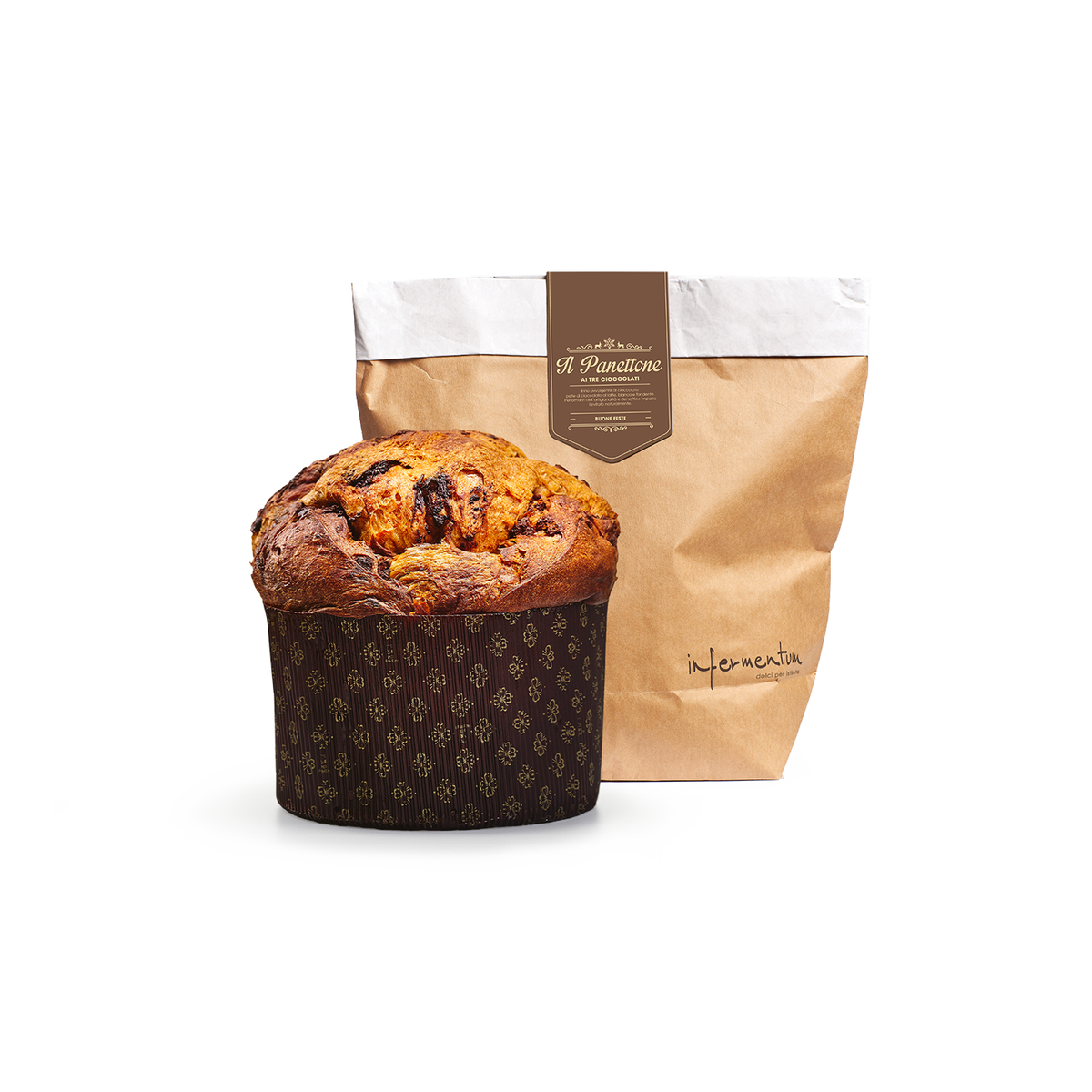 Infermentum - Panettone ai tre cioccolati 1000 g