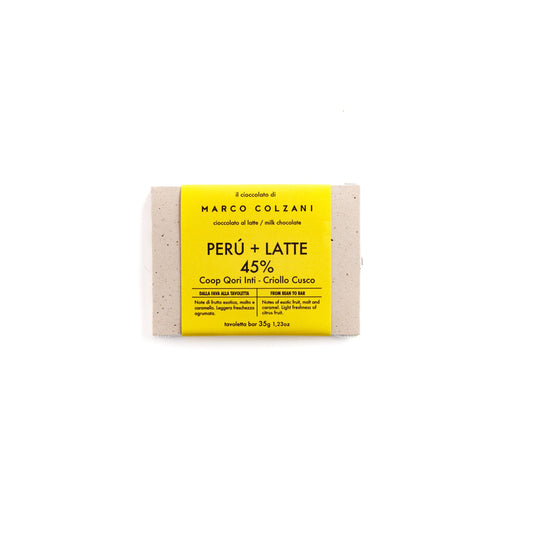 Marco Colzani - Tavoletta di cioccolato 35g Perù Gran Chililique Piura 45% + Latte Piemontese